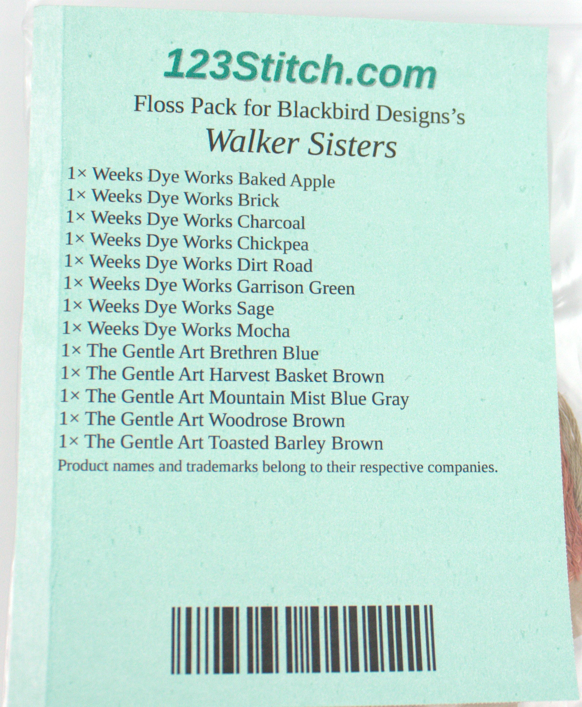 Floss Pack for "Walker Sisters"