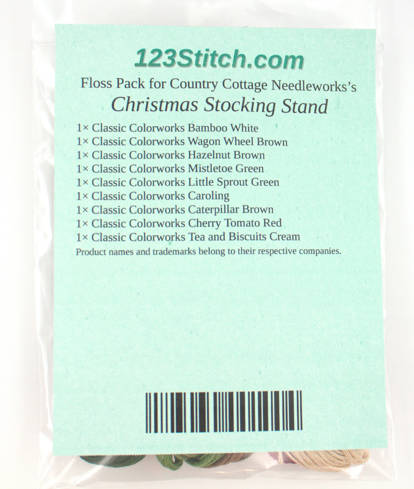 Floss Pack for "Christmas Stocking Stand"