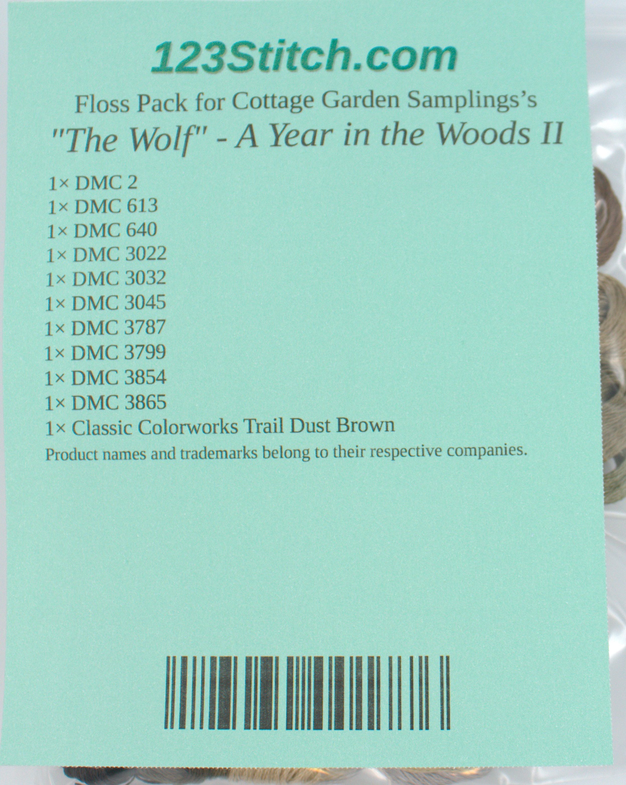 Floss Pack for "The Wolf" - A Year in the Woods II