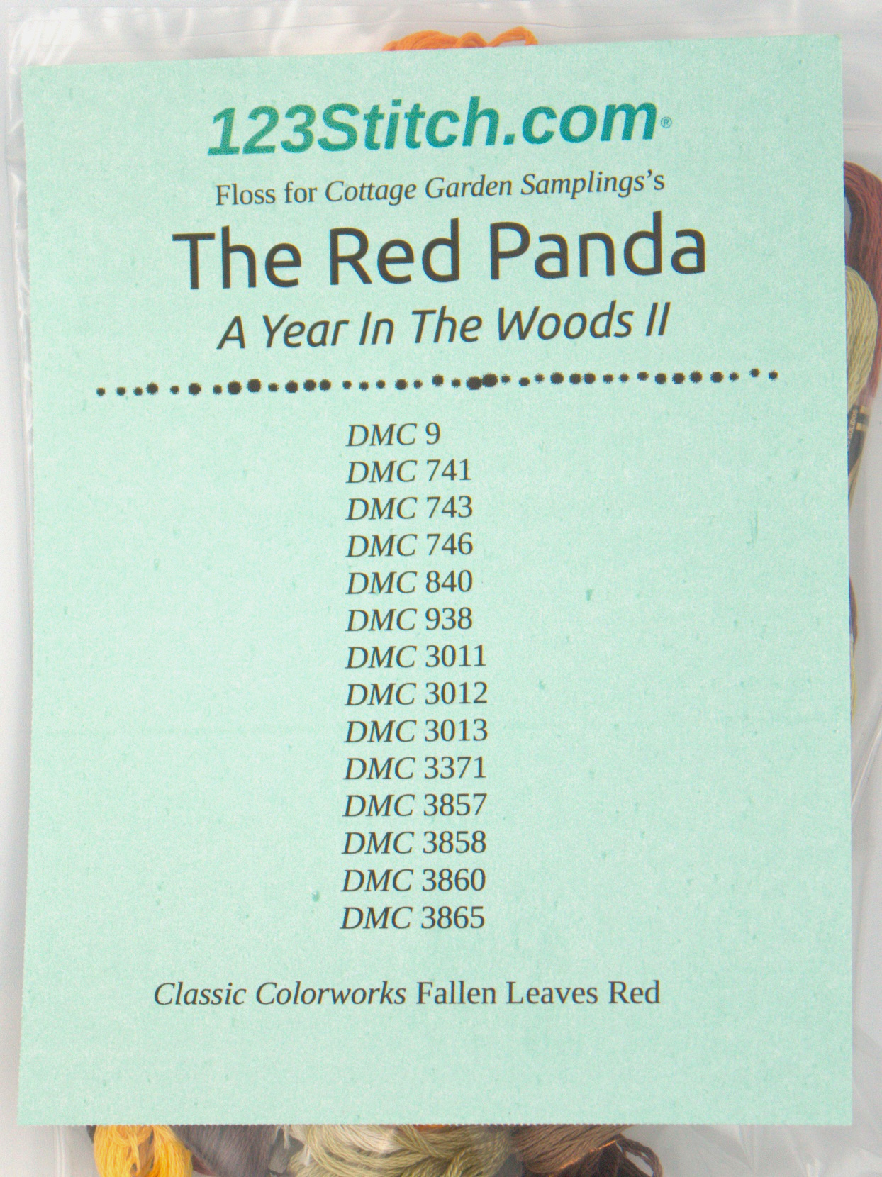 Floss Pack for "Red Panda" - A Year in the Woods II