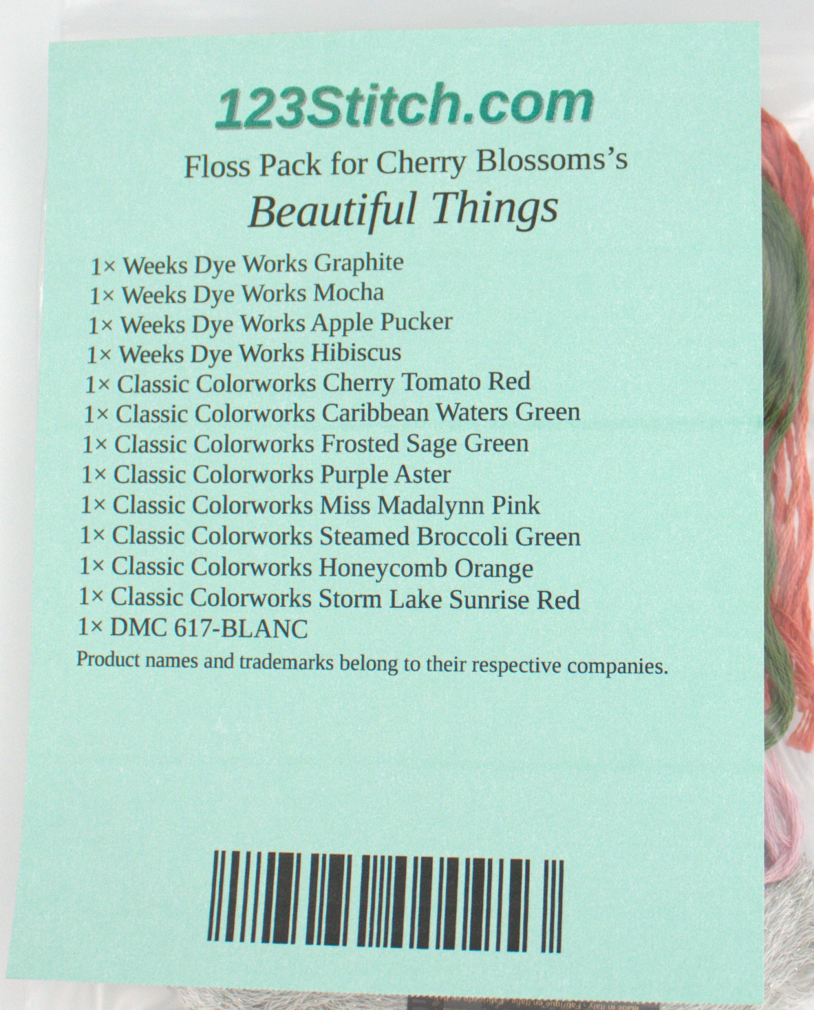 Floss Pack for "Beautiful Things"