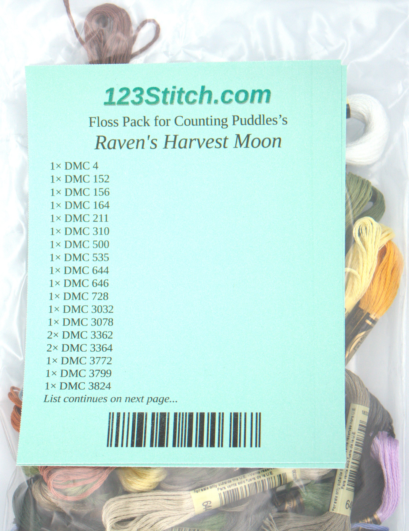 Floss Pack for "Raven's Harvest Moon"