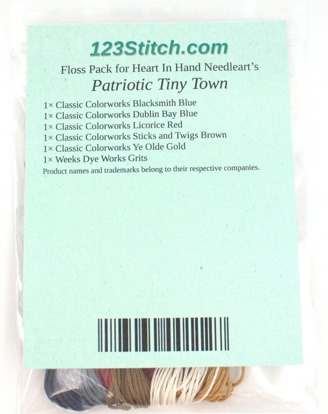 Floss Pack for "Patriotic Tiny Town"