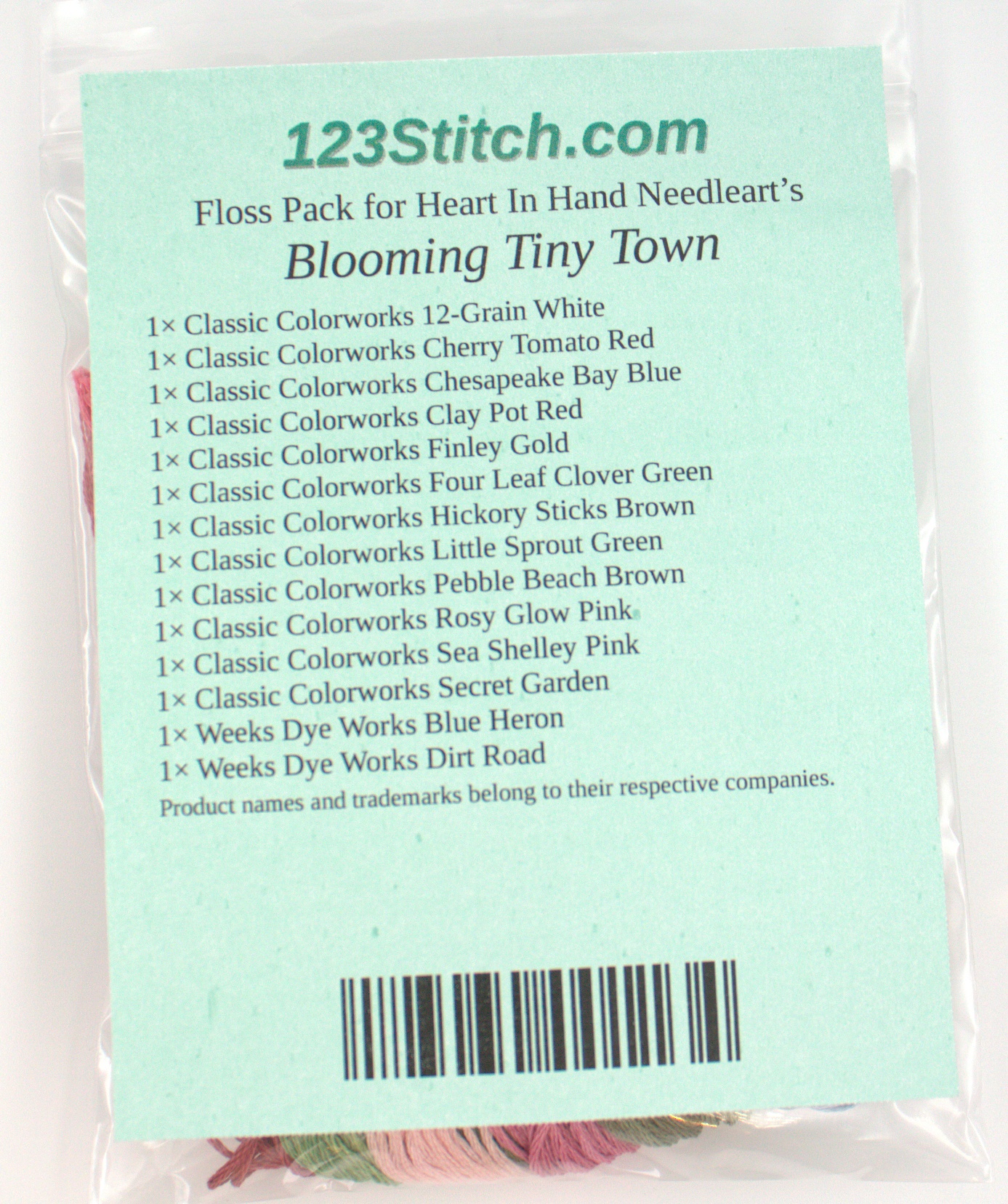 Floss Pack for "Blooming Tiny Town"