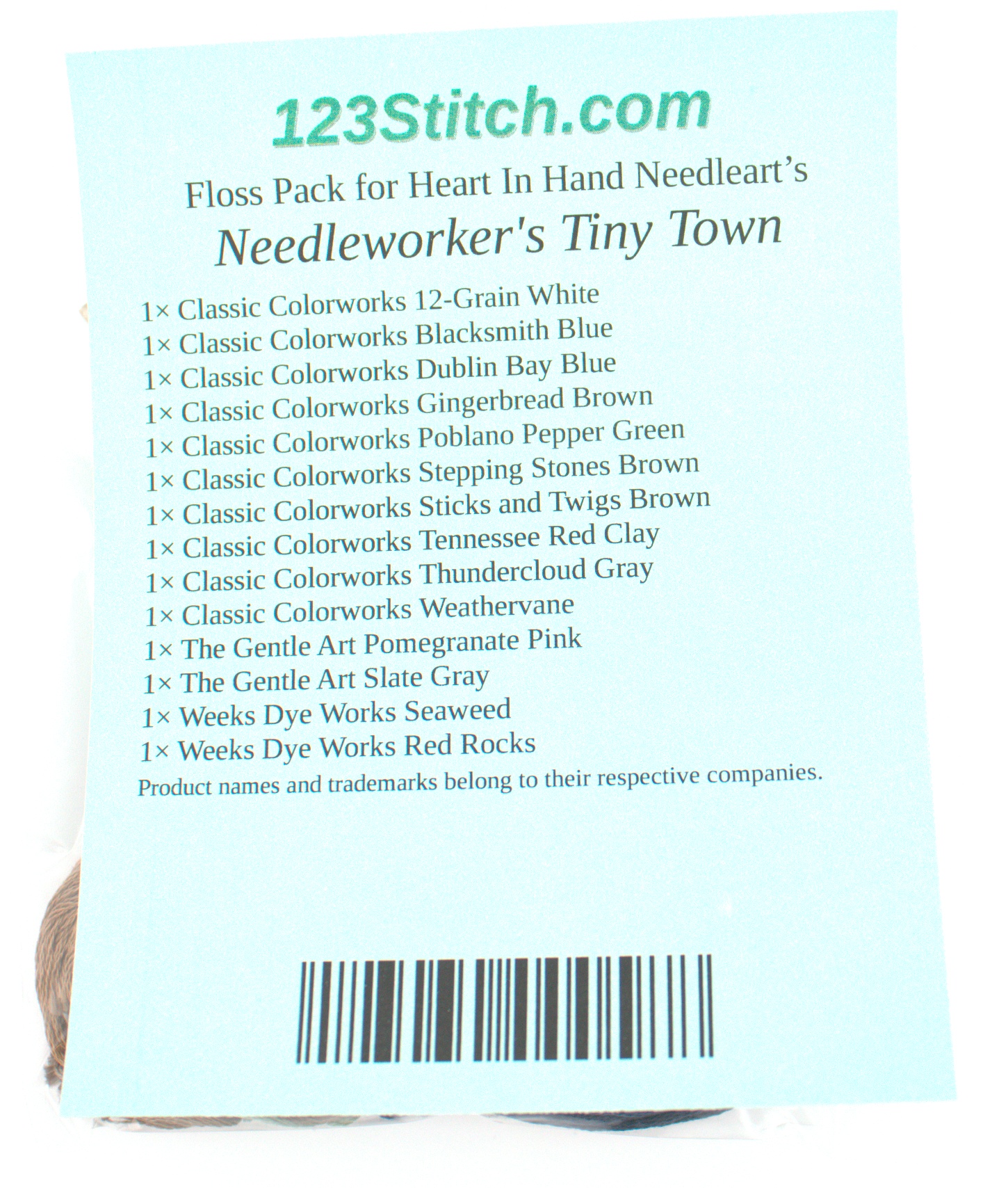 Floss Pack for "Needleworker's Tiny Town"