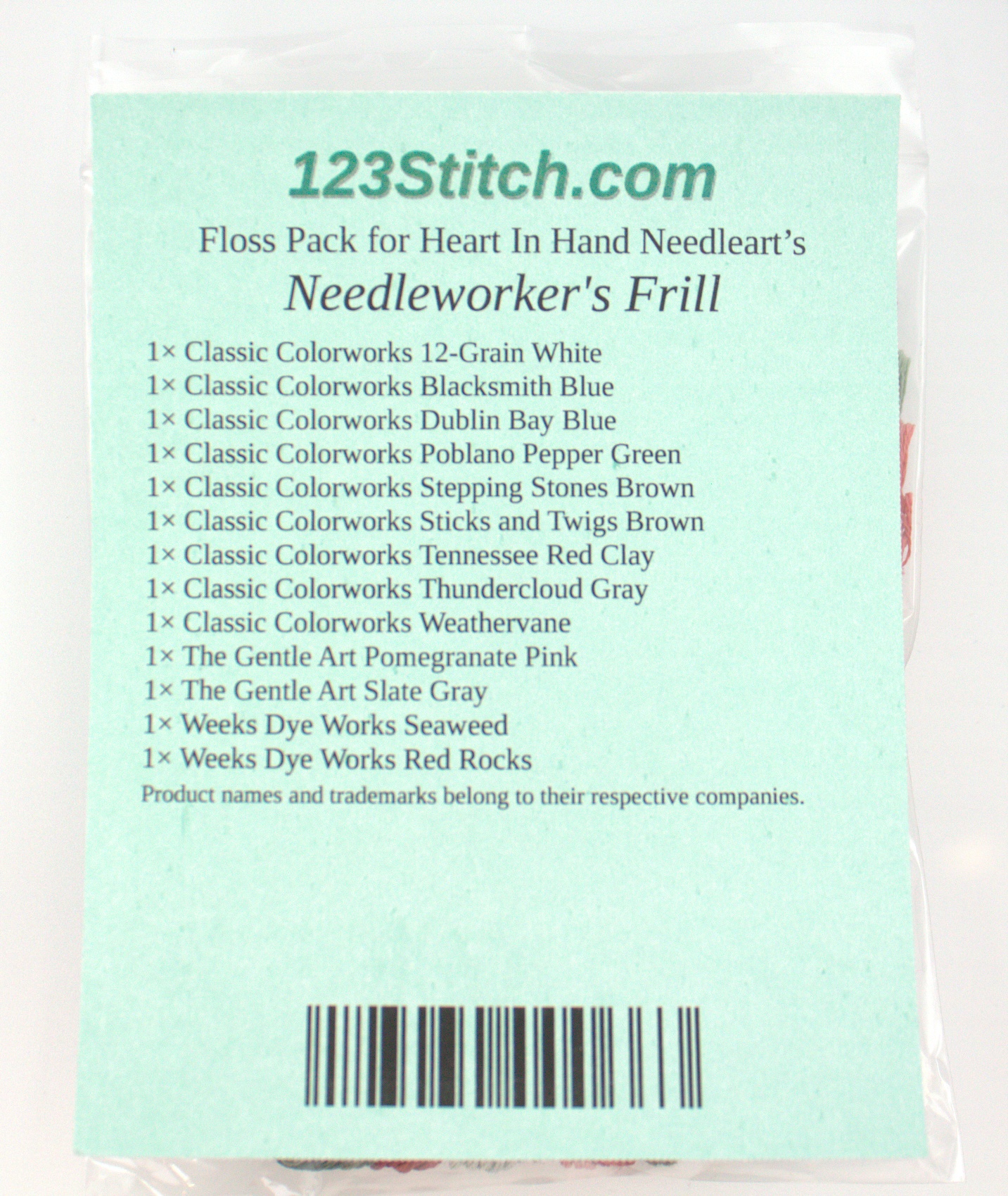 Floss Pack for "Needleworker's Frill"