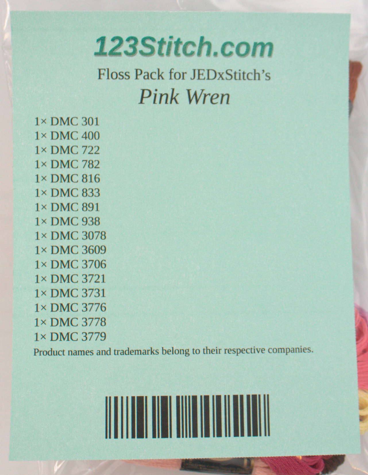 Floss Pack for "Pink Wren"