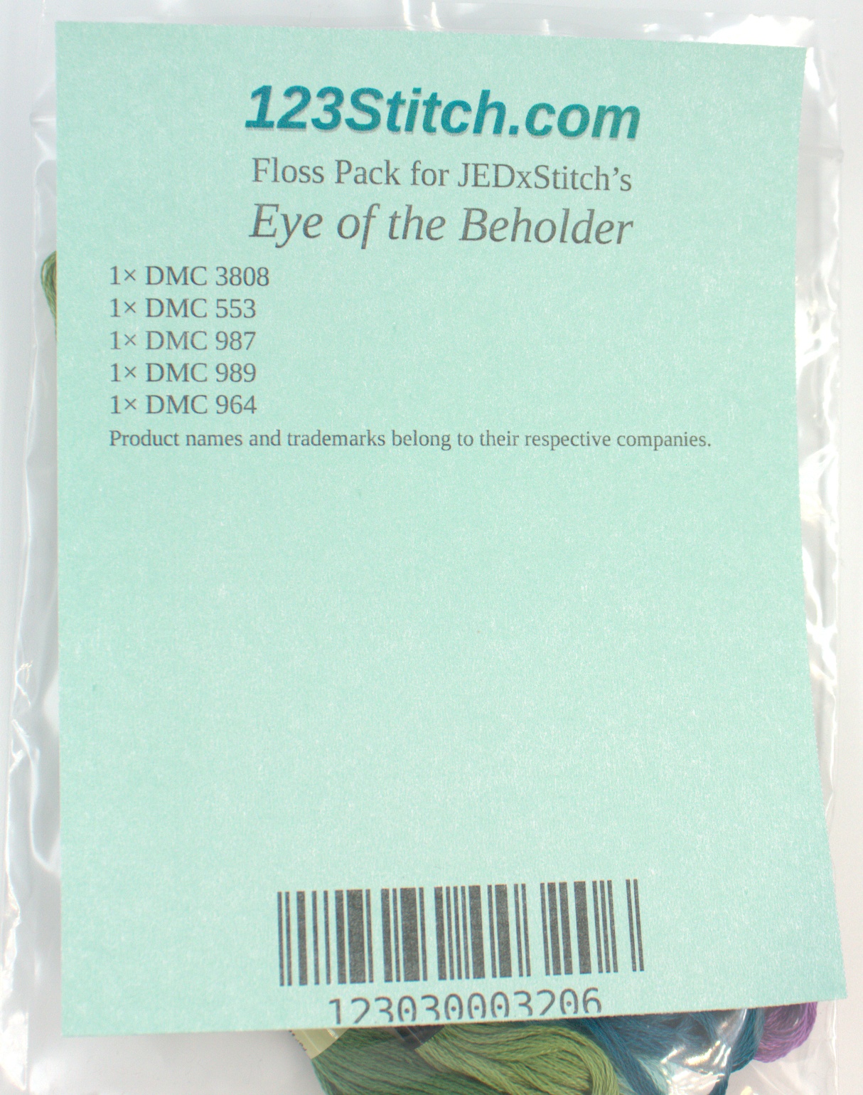 Floss Pack for "Eye of the Beholder", zoomed in. Select this picture to zoom back out.