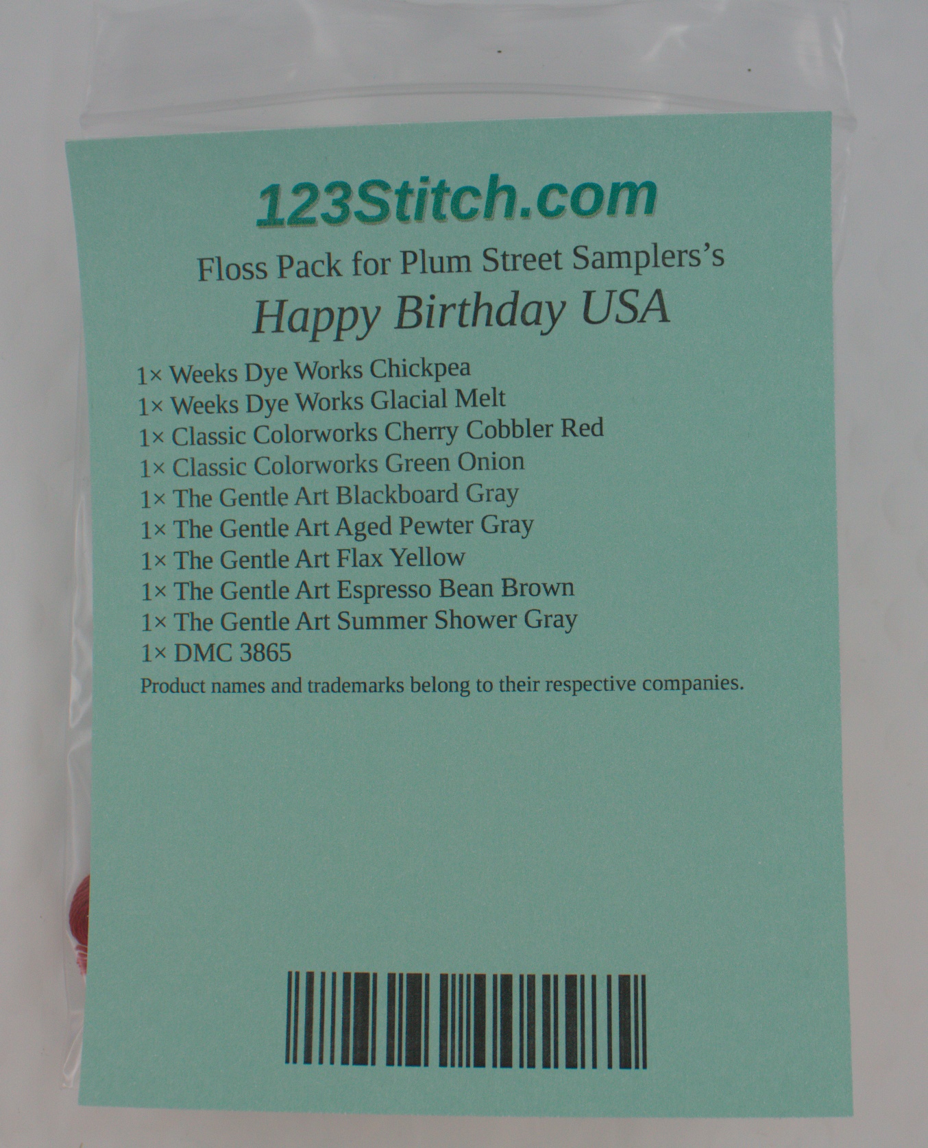 Floss Pack for "Happy Birthday USA"