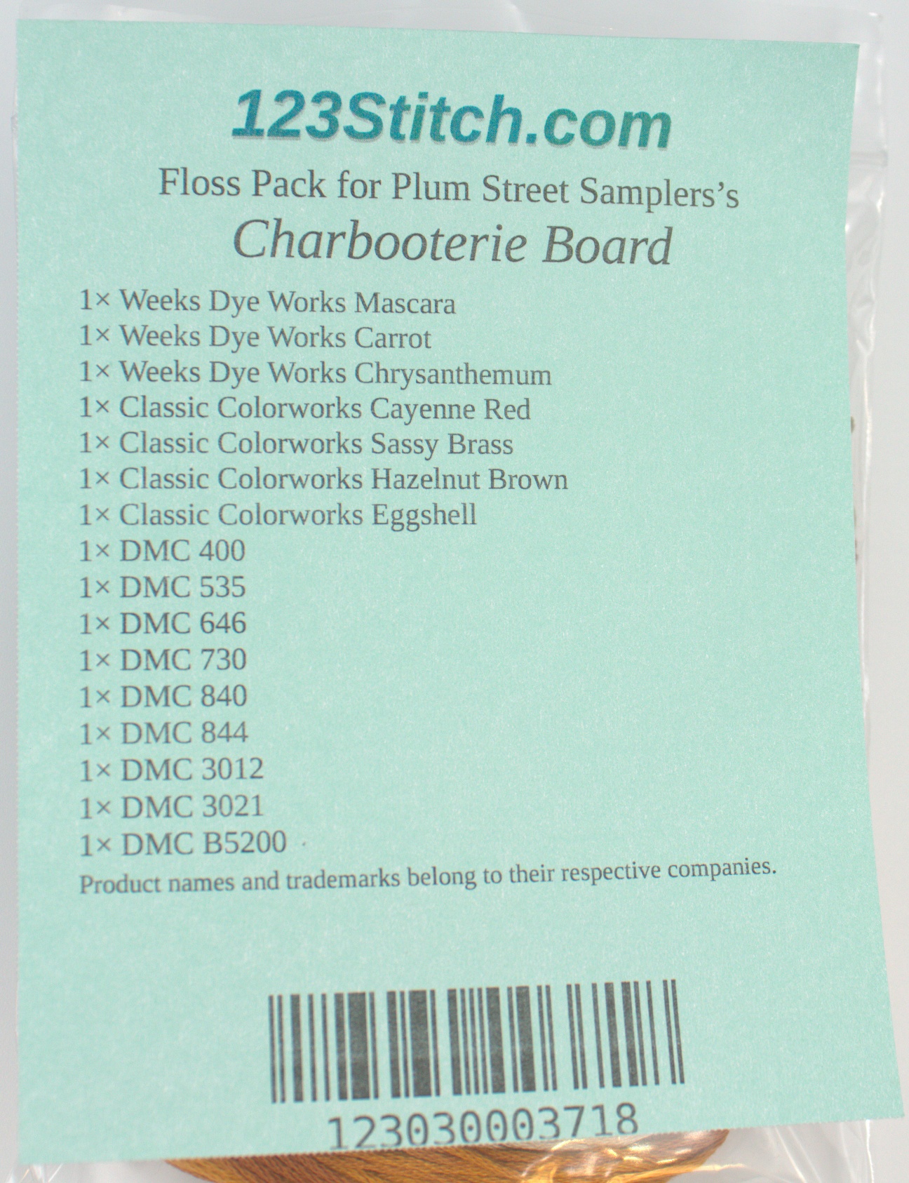 Floss Pack for "Charbooterie Board", zoomed in. Select this picture to zoom back out.
