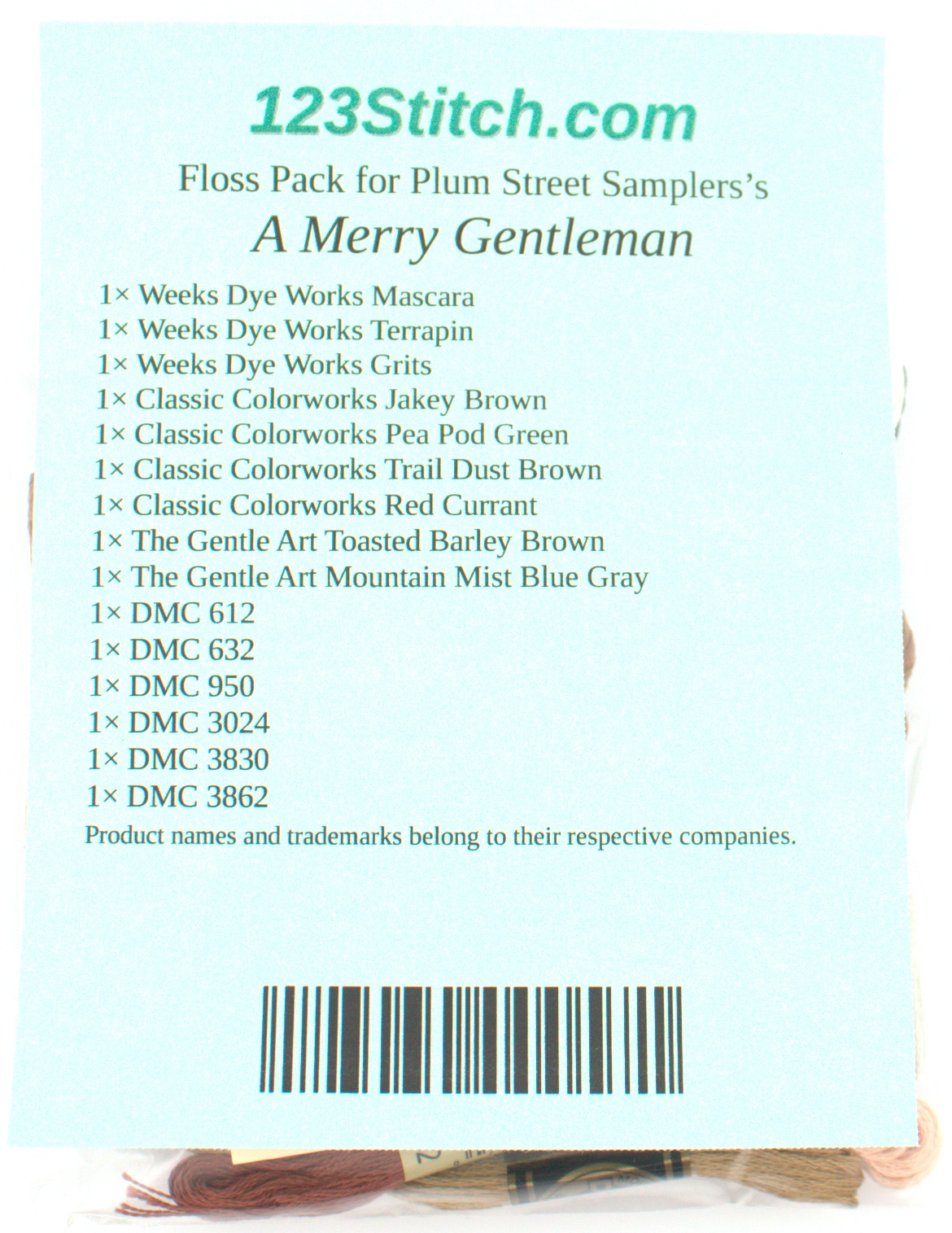 Floss Pack for "A Merry Gentleman"