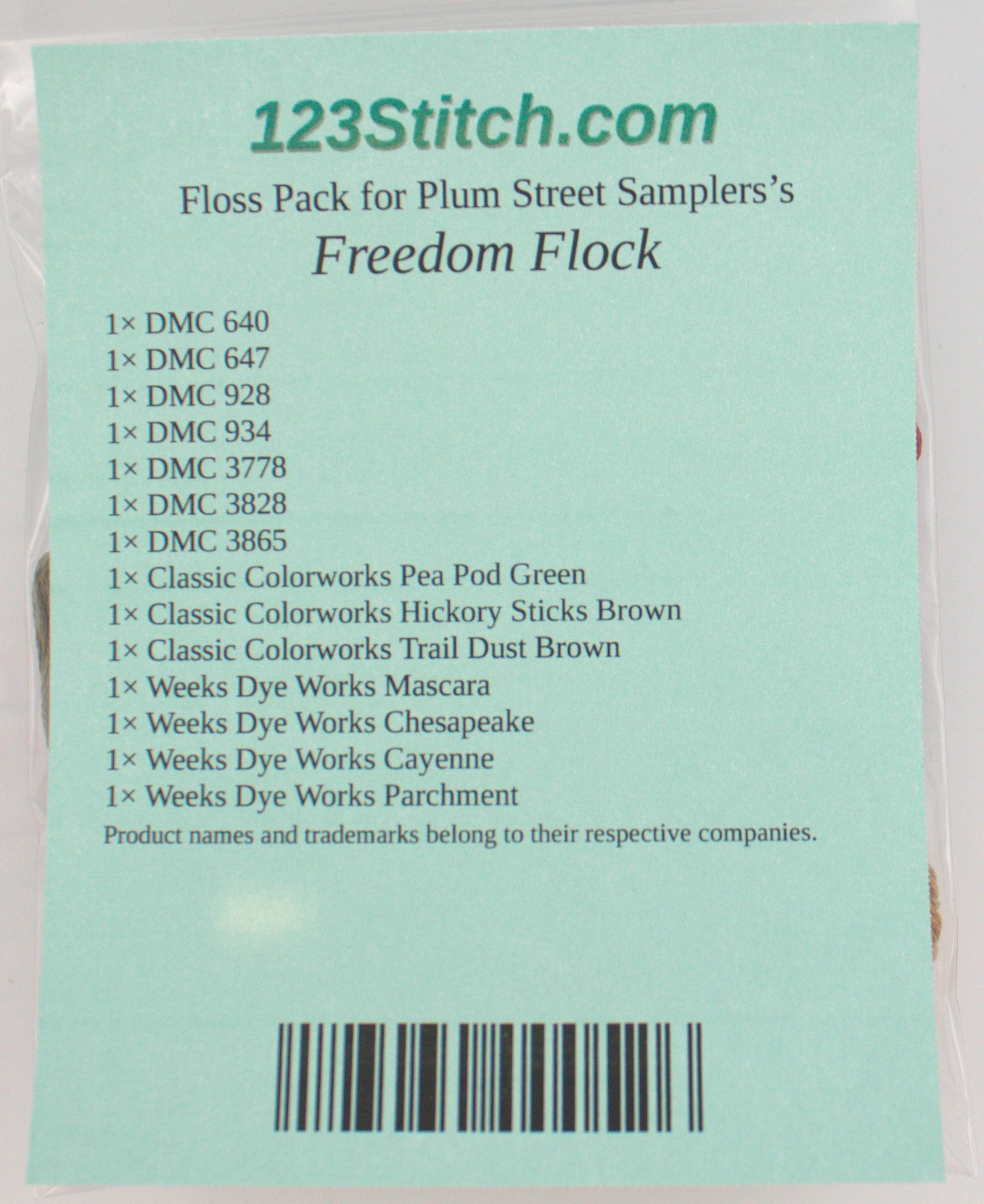 Floss Pack for "Freedom Flock"