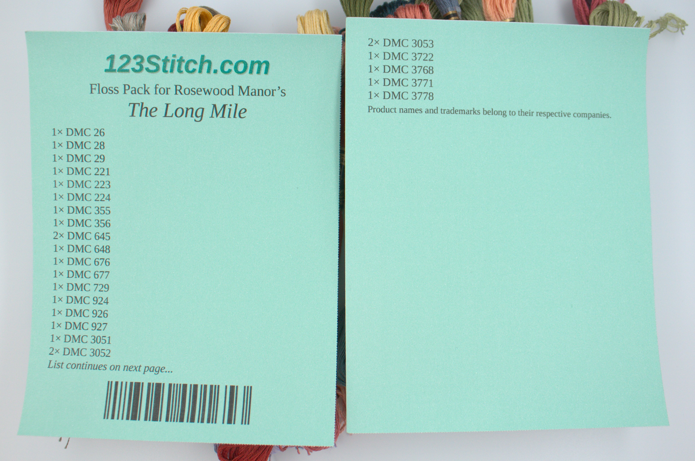 Floss Pack for "The Long Mile"