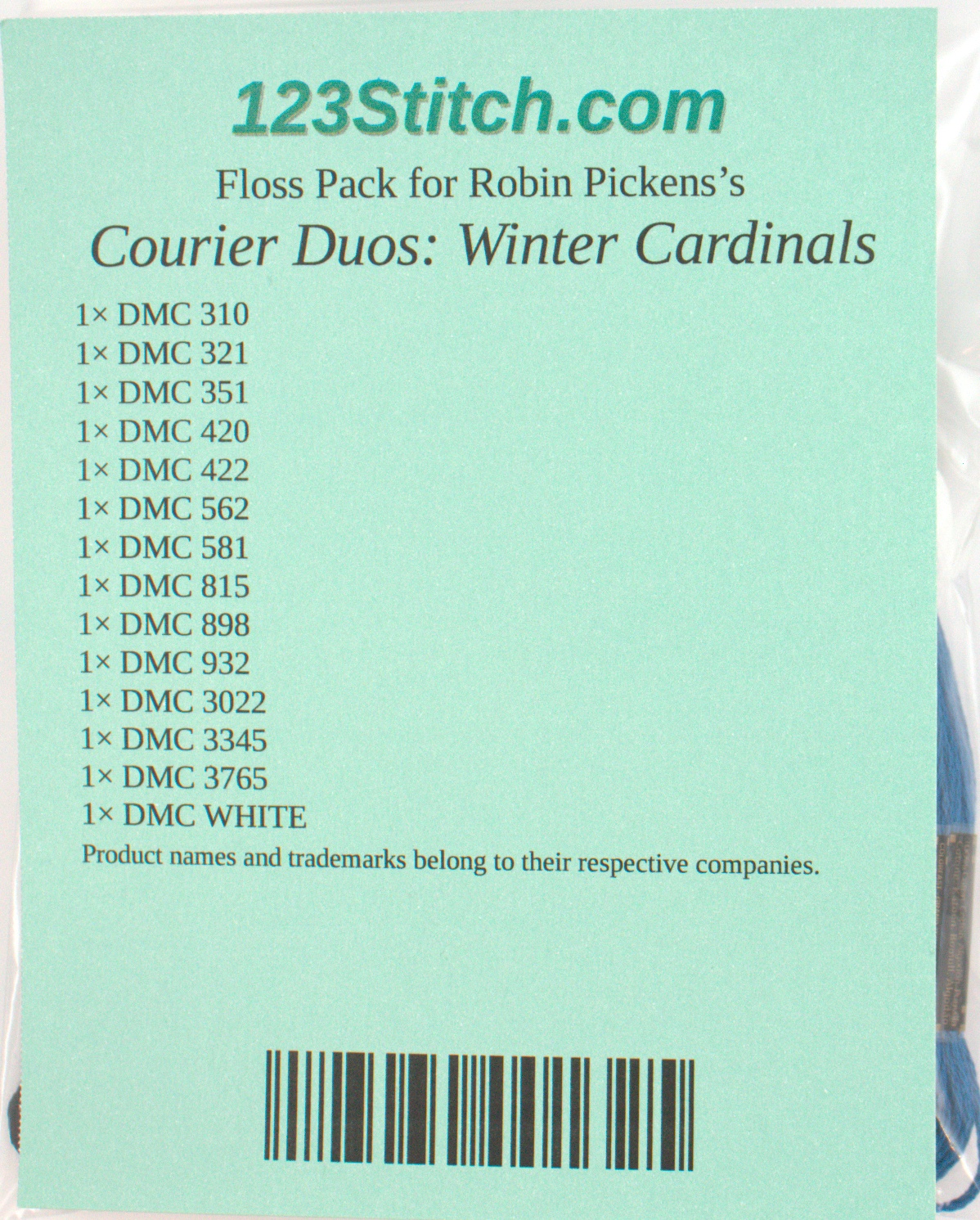 Floss Pack for "Courier Duos: Winter Cardinals"
