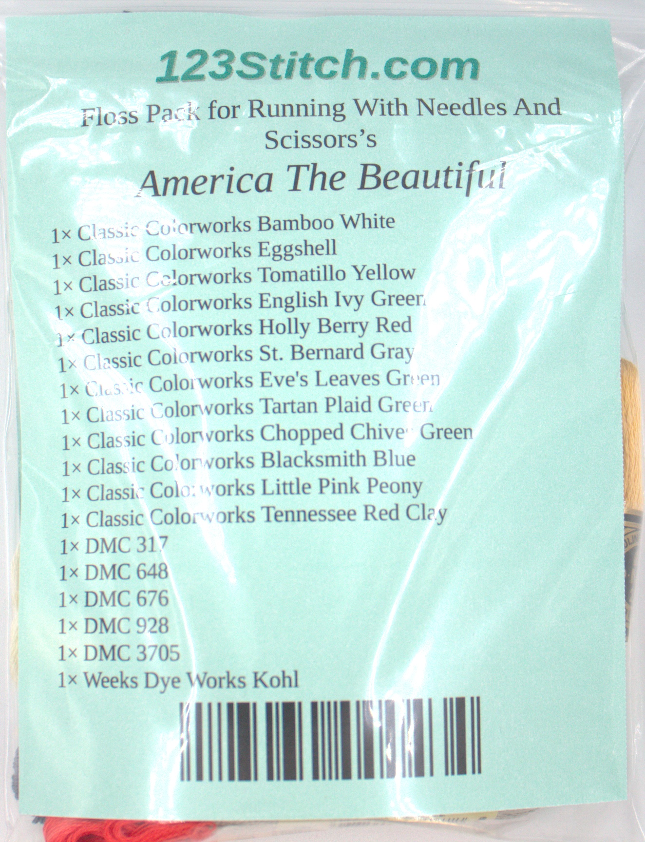 Floss Pack for "America The Beautiful"