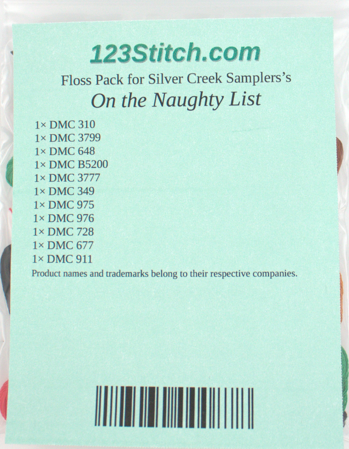 Floss Pack for "On the Naughty List"