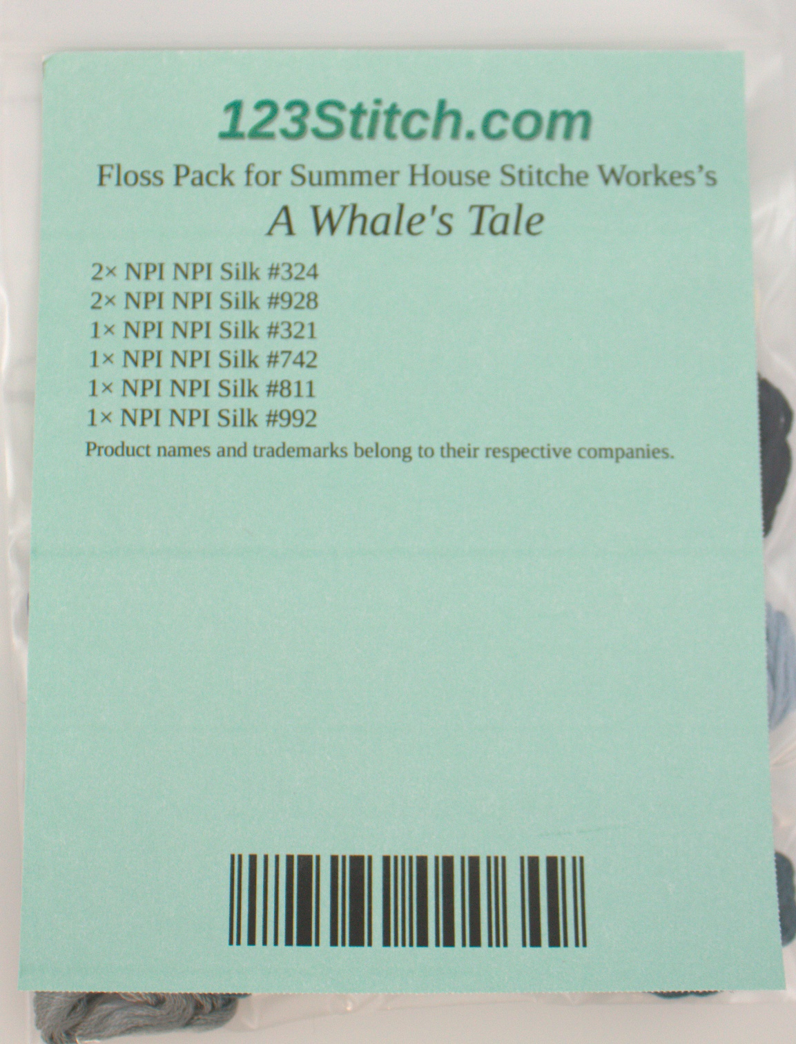 Floss Pack for "A Whale's Tale"