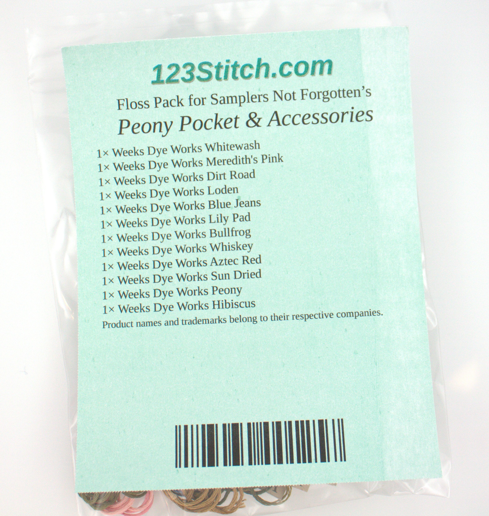 Floss Pack for "Peony Pocket & Accessories"