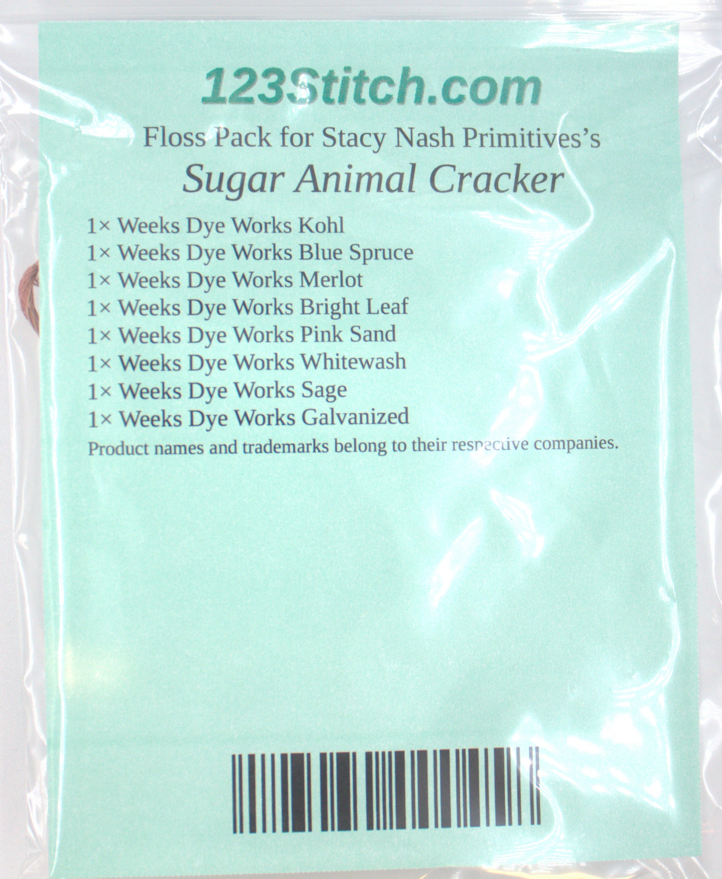 Floss Pack for "Sugar Animal Cracker"