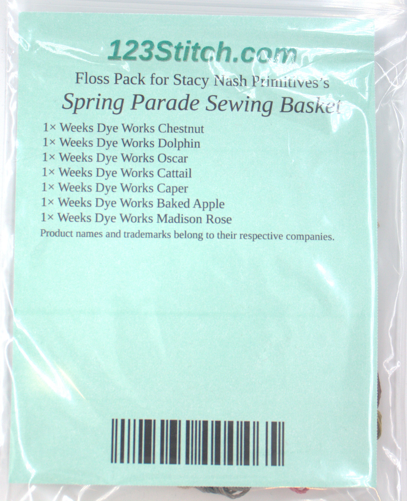 Floss Pack for "Spring Parade Sewing Basket"