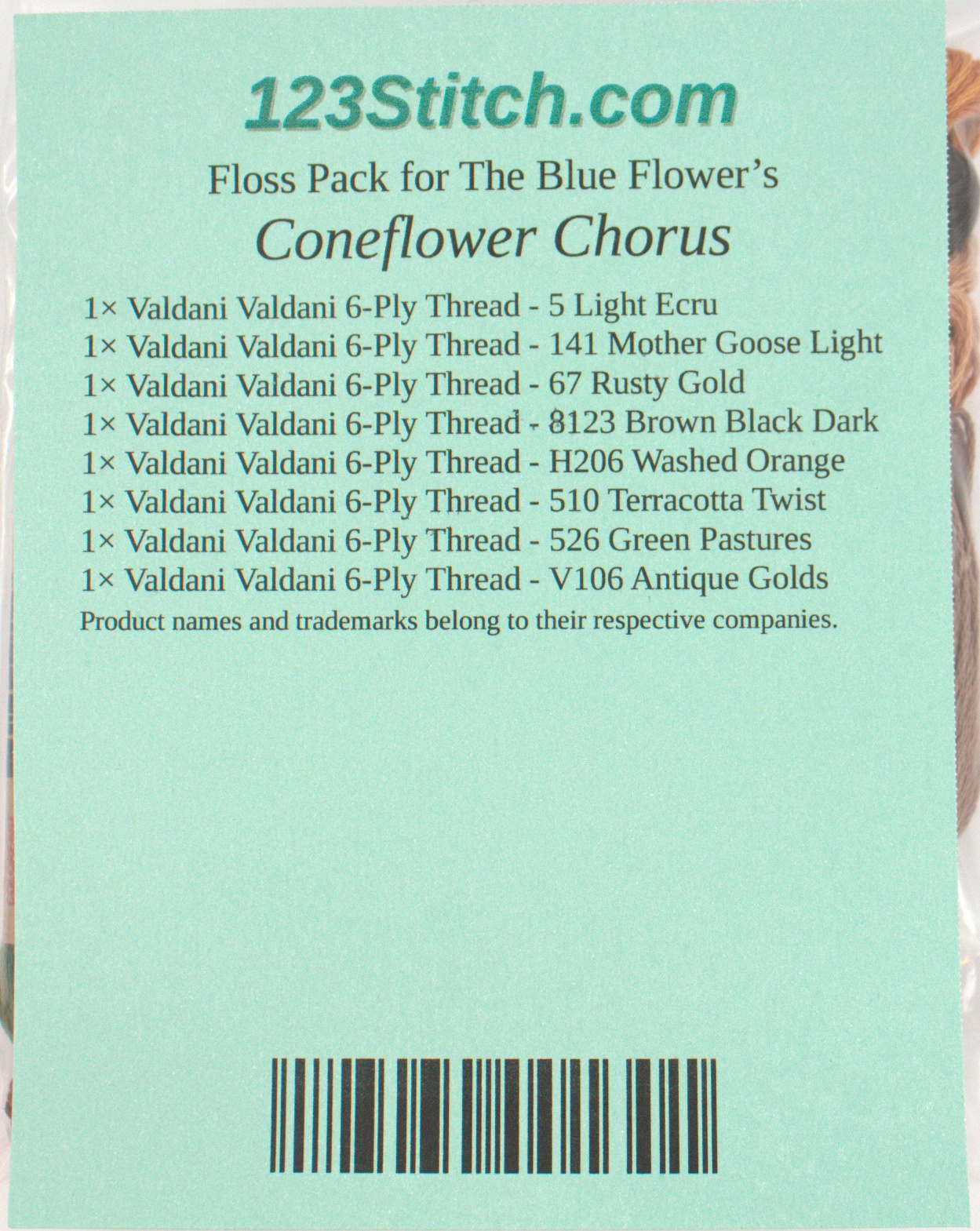 Floss Pack for "Coneflower Chorus"