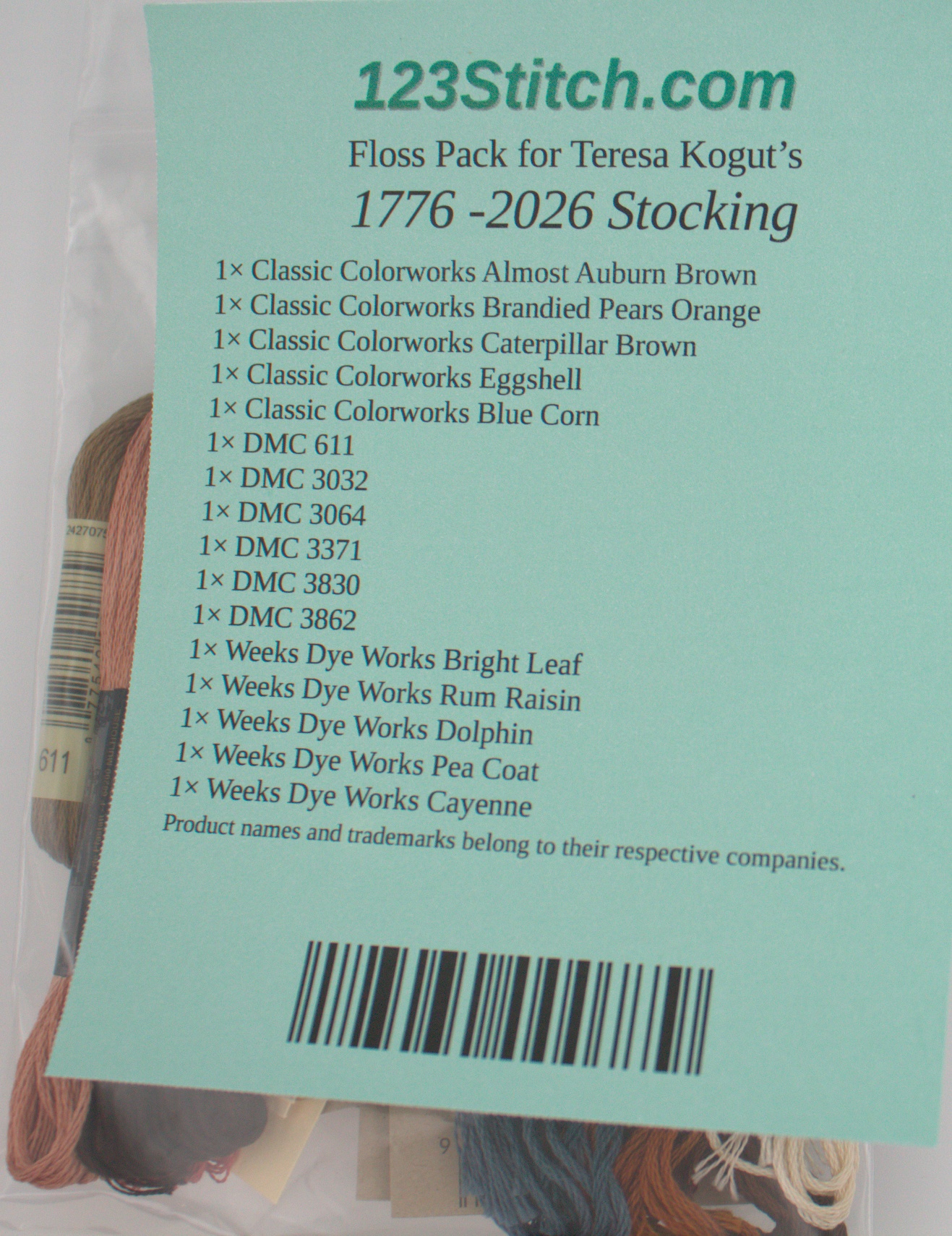 Floss Pack for "1776 -2026 Stocking"