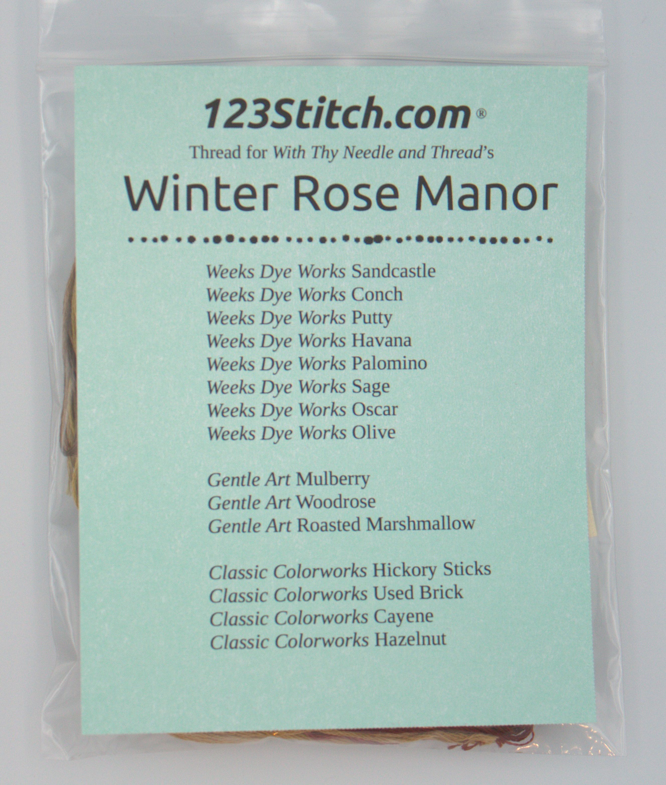 Floss Pack for "Winter Rose Manor"
