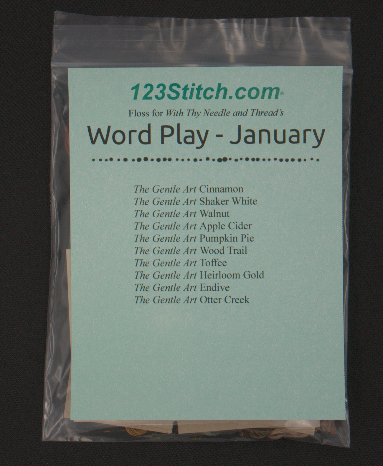 Floss Pack for "January - Word Play"
