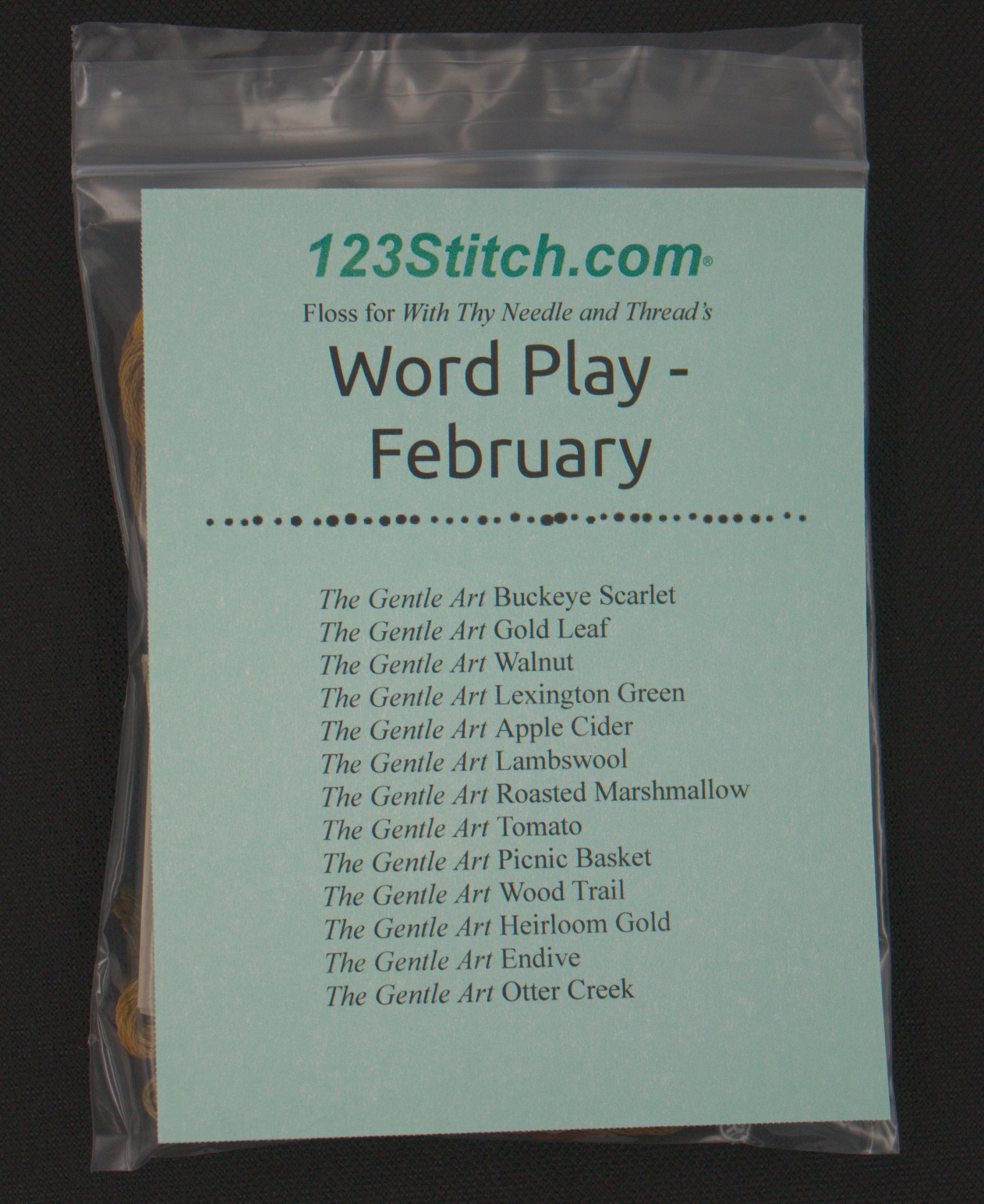 Floss Pack for "February - Word Play"