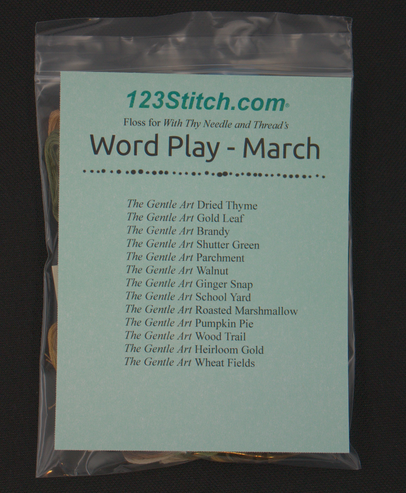 Floss Pack for "March - Word Play"