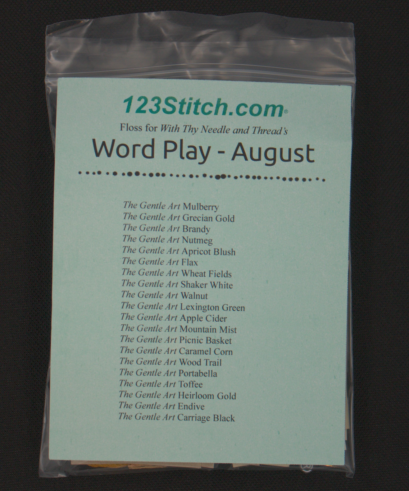 Floss Pack for "August - Word Play"