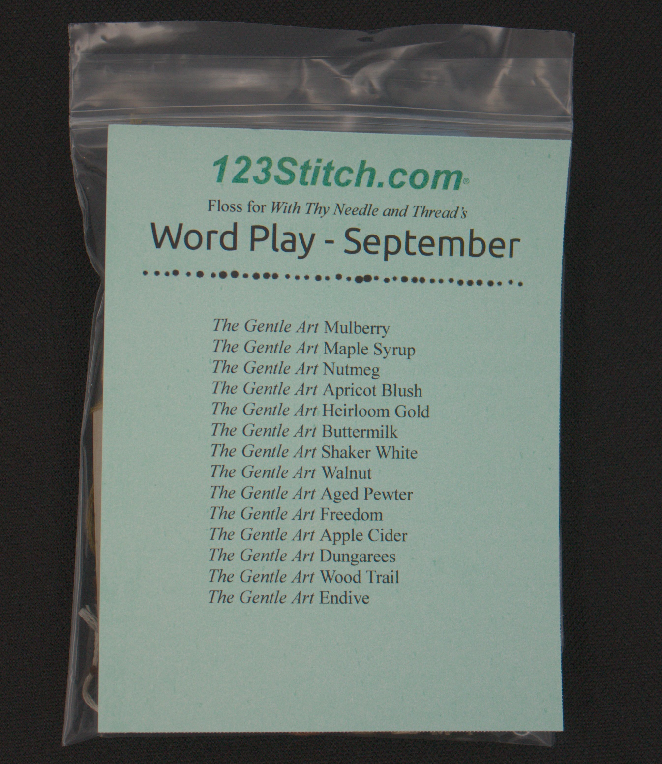 Floss Pack for "September - Word Play"