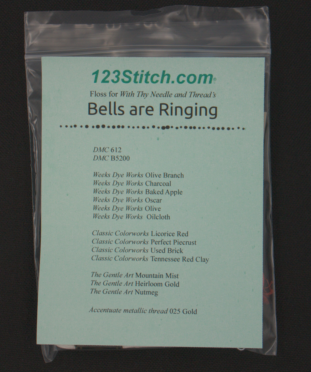 Floss Pack for "Bells are Ringing"