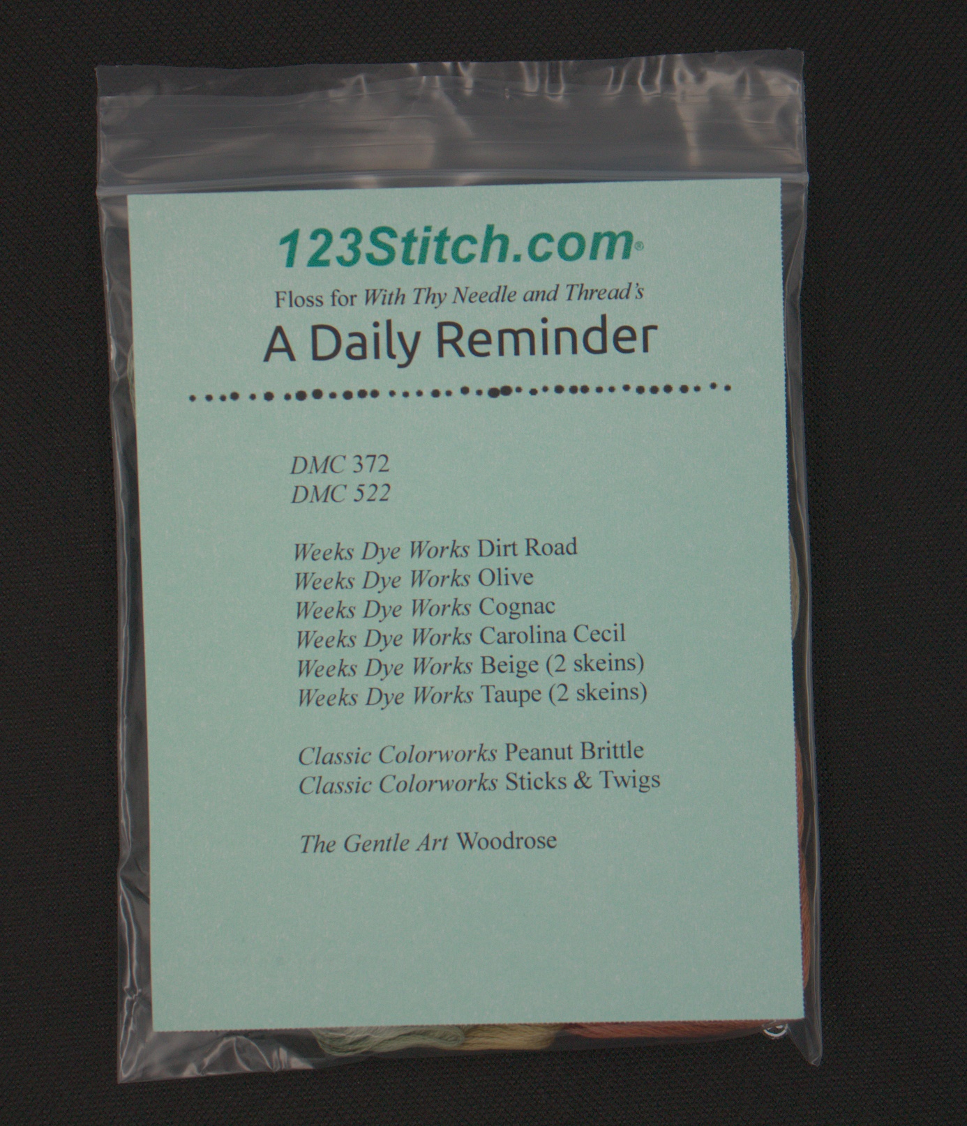 Floss Pack for "A Daily Reminder"