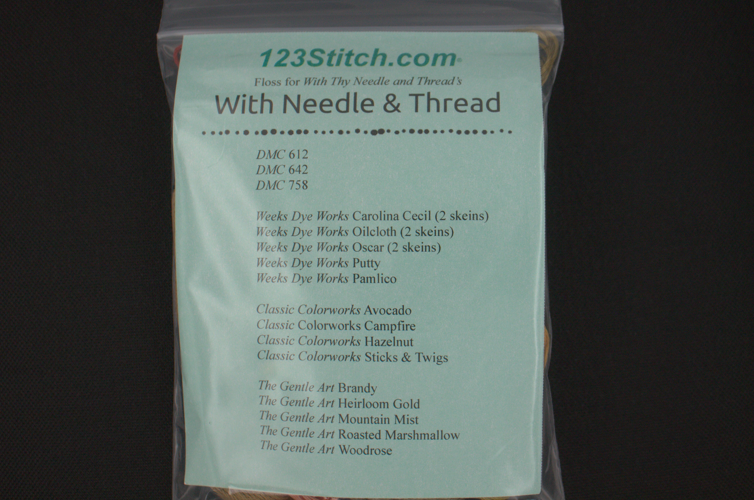 Floss Pack for "With Needle & Thread"