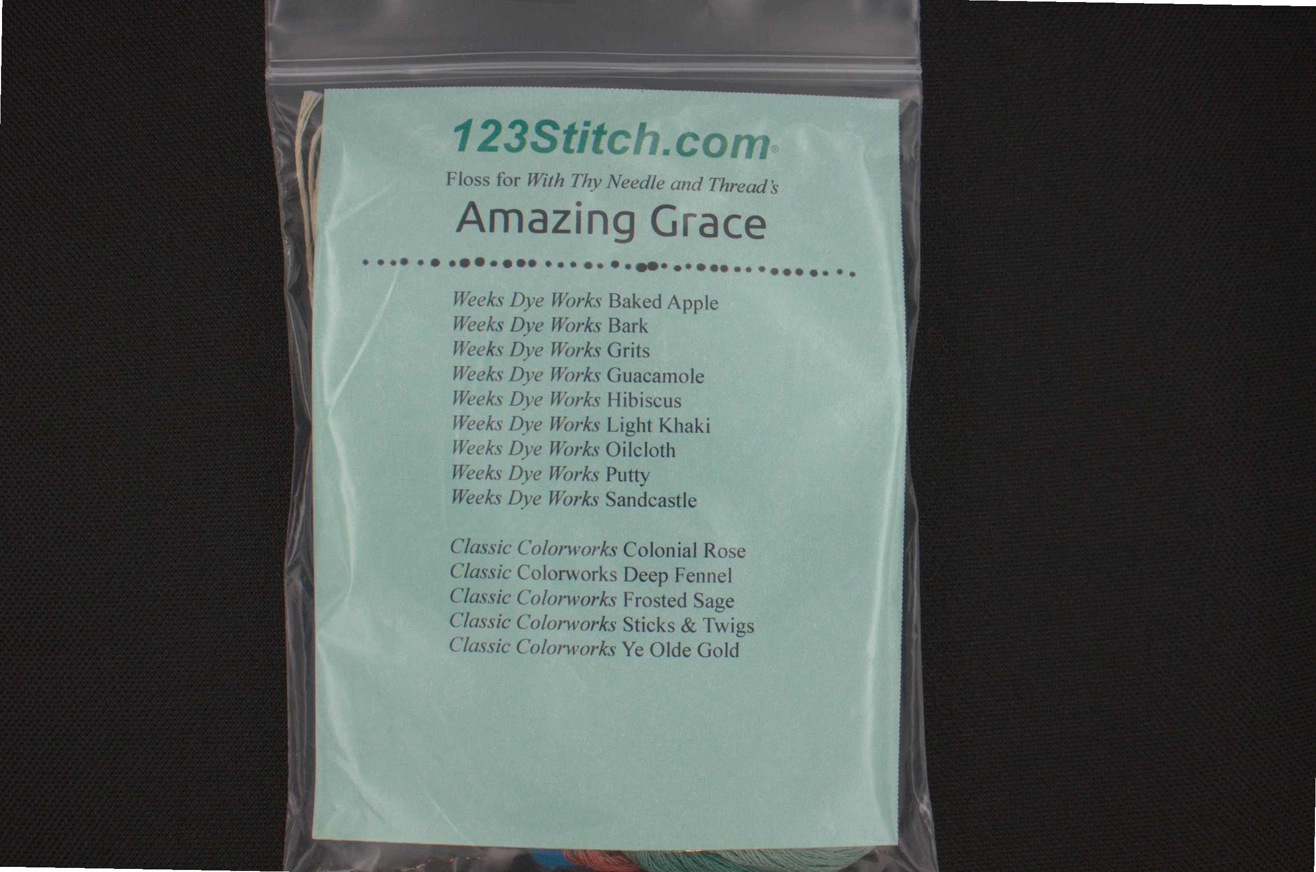 Floss Pack for "Amazing Grace"