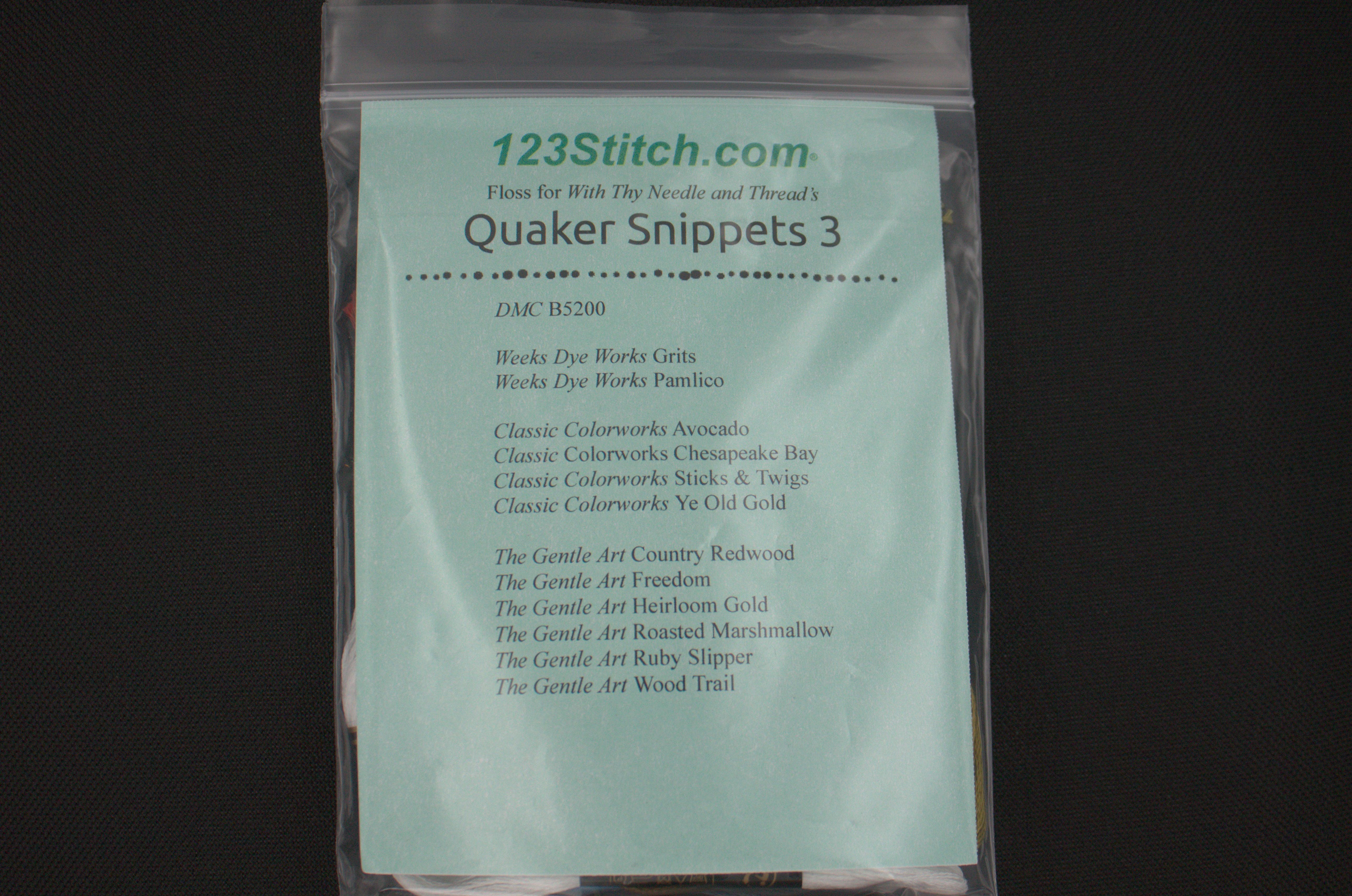 Floss Pack for "Quaker Snippets 3"