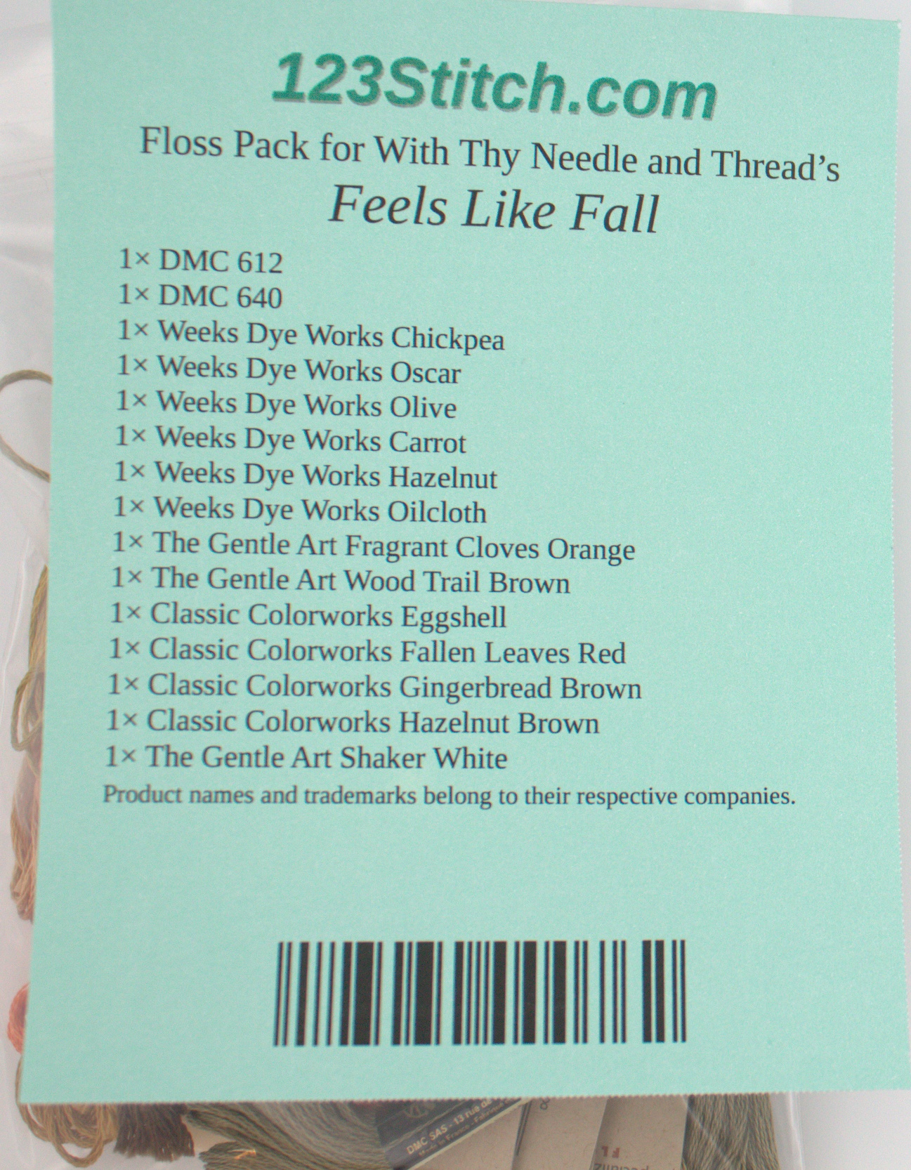 Floss Pack for "Feels Like Fall"