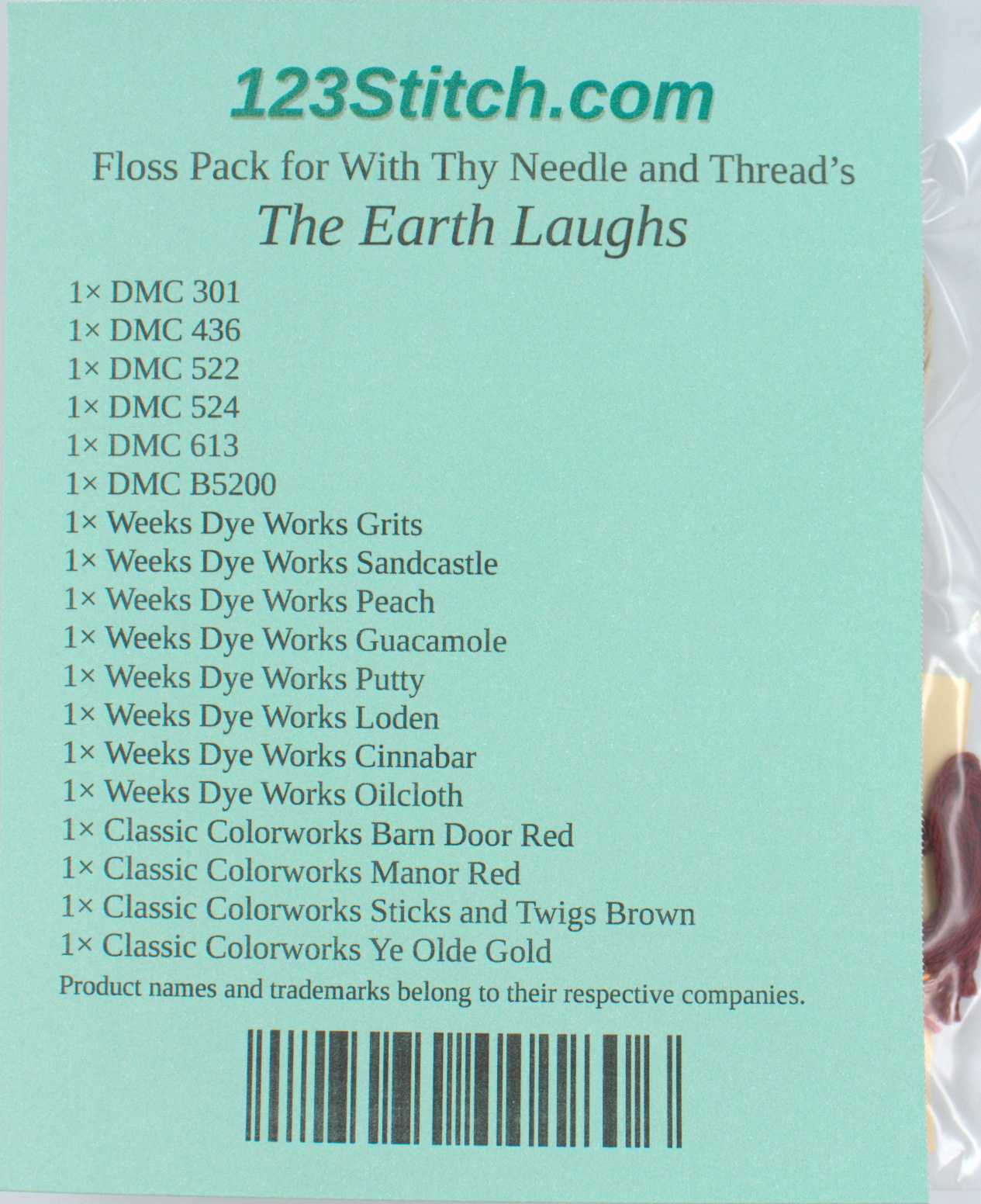 Floss Pack for "The Earth Laughs"