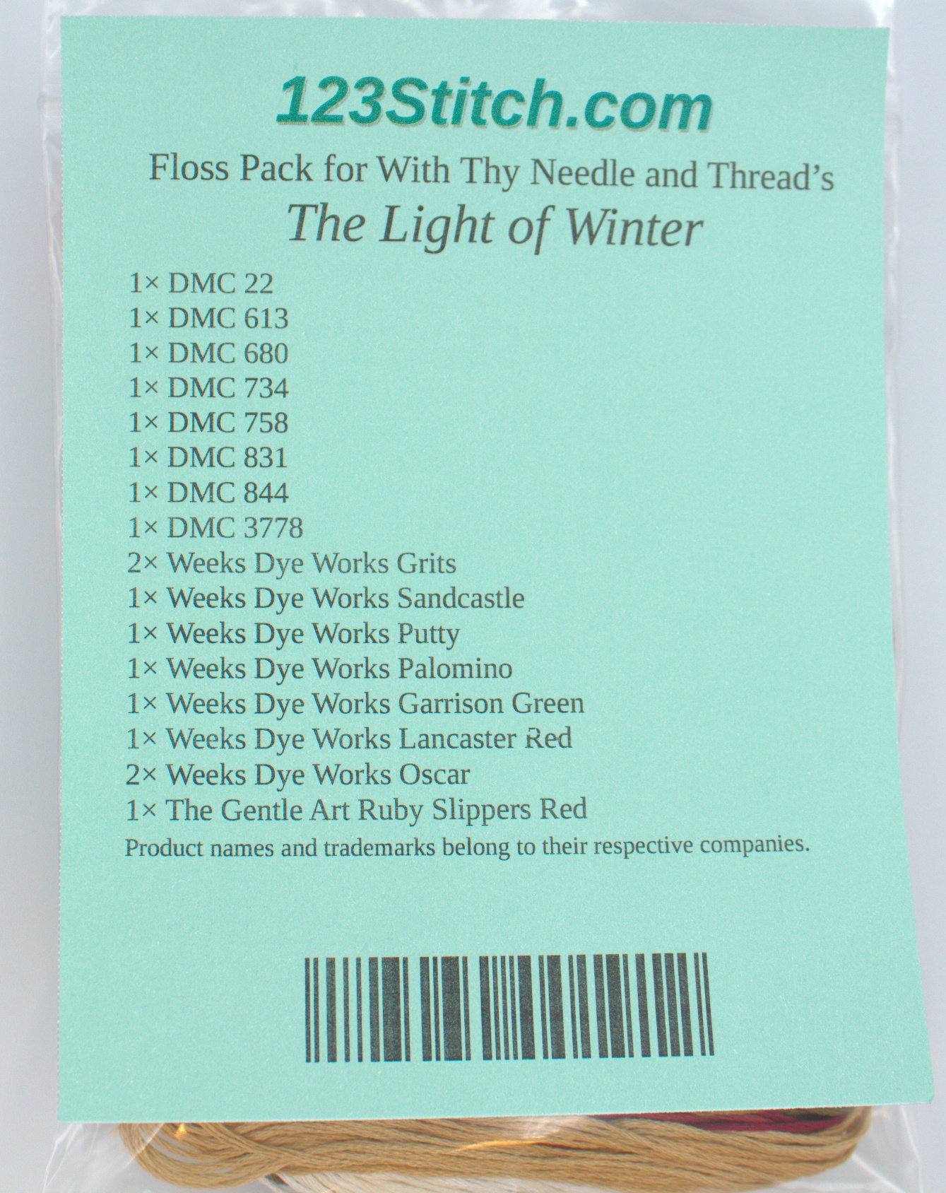 Floss Pack for "The Light of Winter"