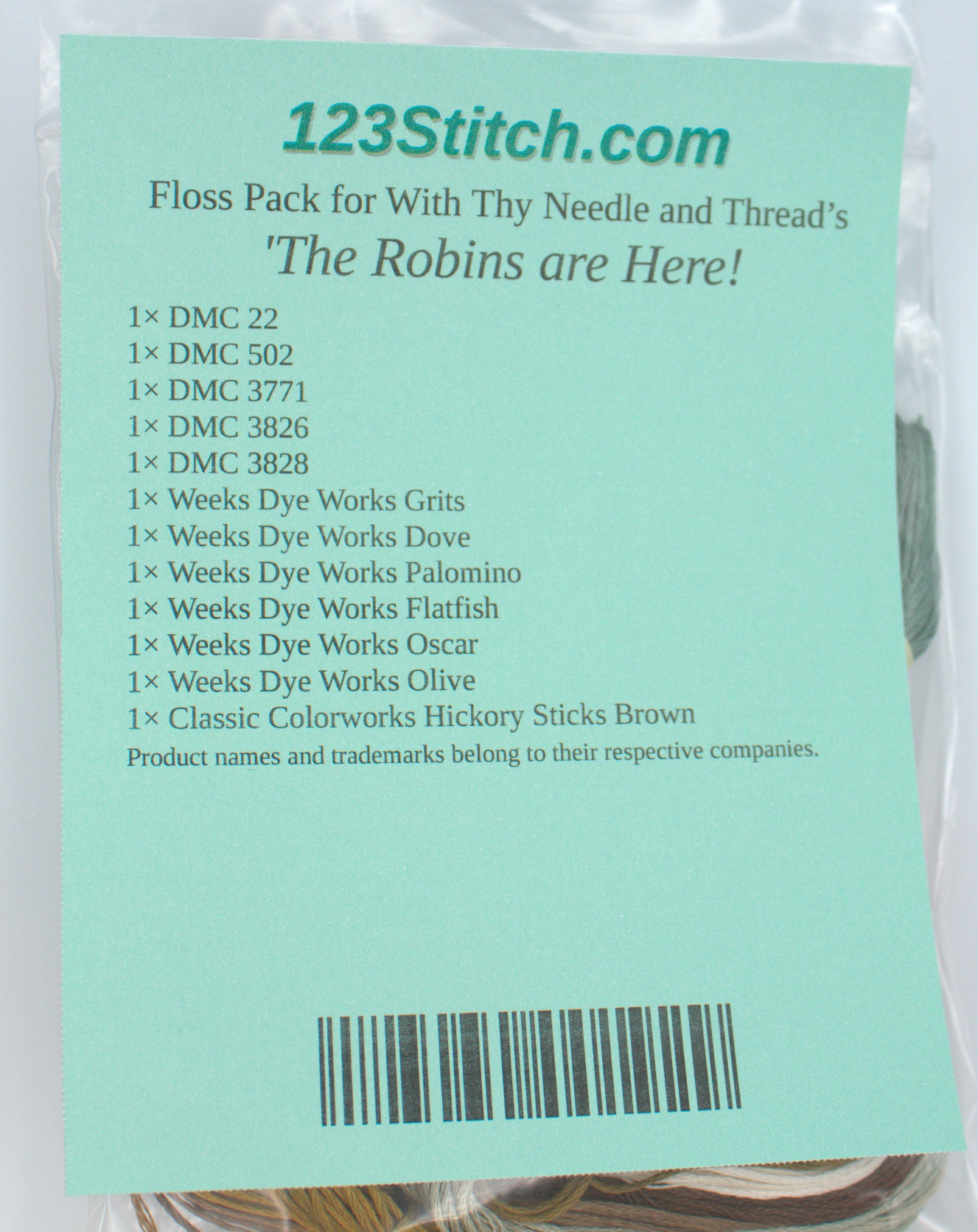Floss Pack for "'The Robins are Here!"