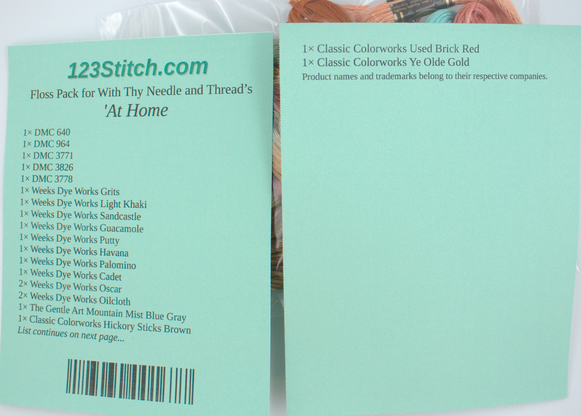 Floss Pack for "'At Home"