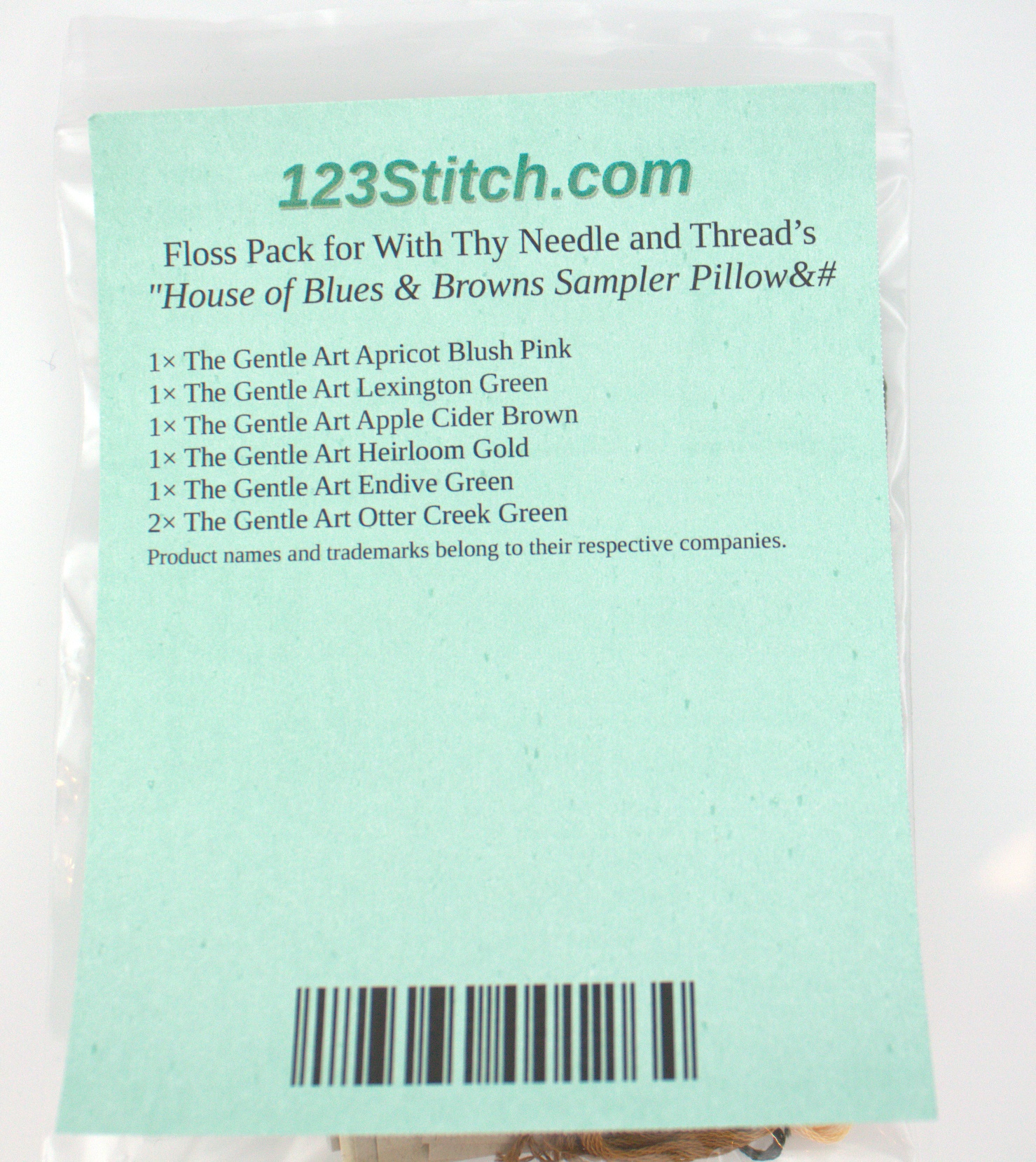 Floss Pack for "House of Blues & Browns Pillow"