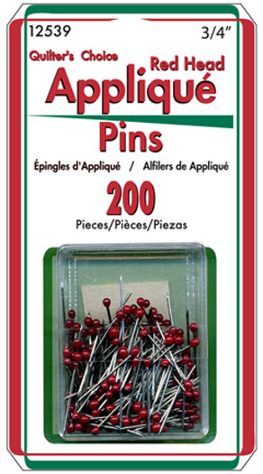 Quilter Choice Red Head Applique Pins