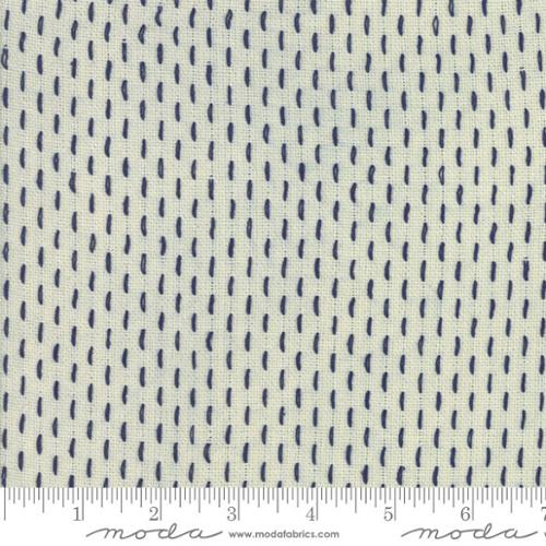 French Sashiko Pearl Indigo - Quilt Fabric