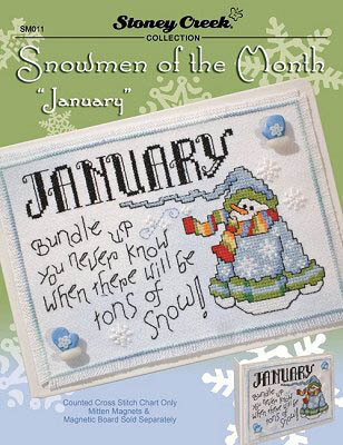 Snowmen of the Month - January - Cross Stitch Pattern