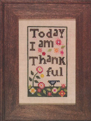 Thankful (With Buttons) - Cross Stitch Pattern