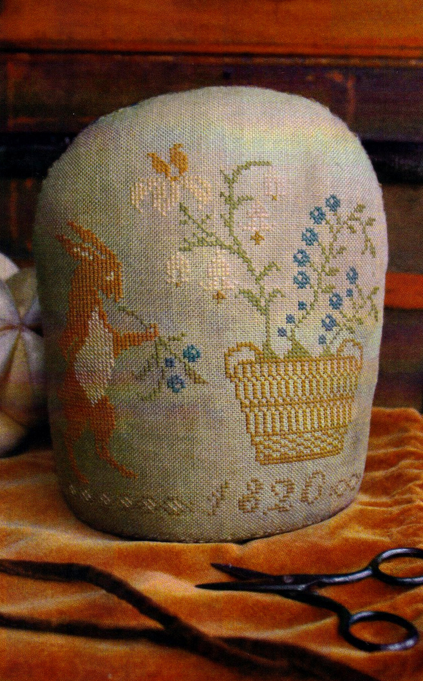 Spring Hare Standing Pinkeep - Cross Stitch Pattern