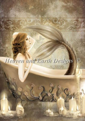 Mini Bathtime - Cross Stitch Pattern, zoomed in. Select this picture to zoom back out.