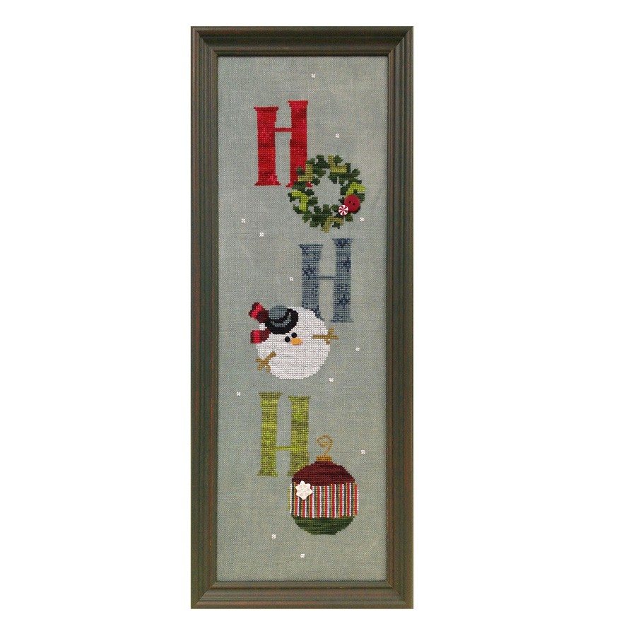 Ho Ho Ho (with buttons) - Cross Stitch Pattern